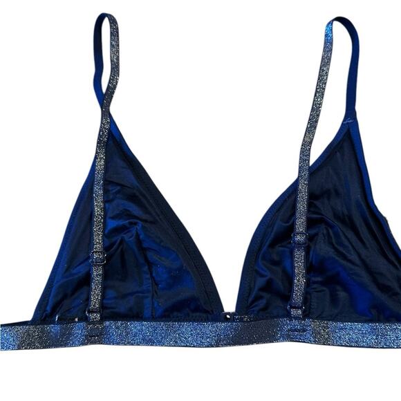 Women’s Size Small Navy Blue and Silver Celestial Bralette - Picture 3 of 5